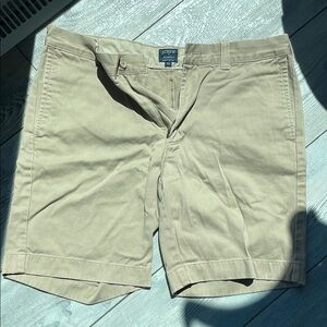 J. Crew Tan Flat Front Shorts Classic Style